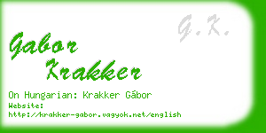 gabor krakker business card